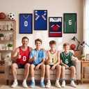 Lineshading 6 Pack Jersey Display Frame for Sports Shirt, 12 x 20 Inch