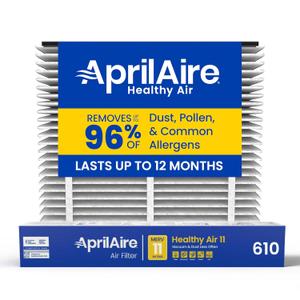AprilAire 610 Replacement Filter for AprilAire Whole House Air Purifier 1625FG - MERV 11, Clean Air & Dust, 16x25x4 Air Filter (Pack of 1)