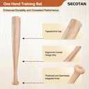 Secotan Wood Baseball Training Bat - Durable and Sturdy Wooden Bat - Ideal for Softball Hitting Practise - Versatile Design Bats (Clear Wood, 28 Inch)
