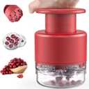 4 x Cherry Pitter - Makmzoon Multi Cherries Corer Stainless Steel Pitter Tool Making Cherry Jam - 7 Cherries