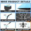 Beach Umbrella, 360 ° Chair Umbrella with Clamp, UPF50+ Shade for Beach, Sand, Patio, Yard (Not Includ Chair)