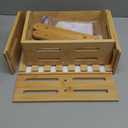 2-Tier Bamboo Fruit Basket, Fruit Basket for Kitchen Fruit Holder, Fruteros Para Cocina, Fruit Bowl for Onion Potato Bread Snack and Kitchen Countertop Organizer