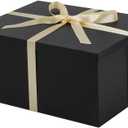 UoeRing 1Pc Black Extra Large gift box with lids 16.5138 Inches gift boxes for presents,Birthday Box (include Ribbon, Paper Shred Filler Gift Card & Envelopes)