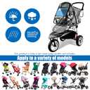 Stroller Rain Cover,Universal Stroller Accessory,Waterproof,Windproof Protection,Protect from Dust Snow,Baby Travel Weather Shield,Clear