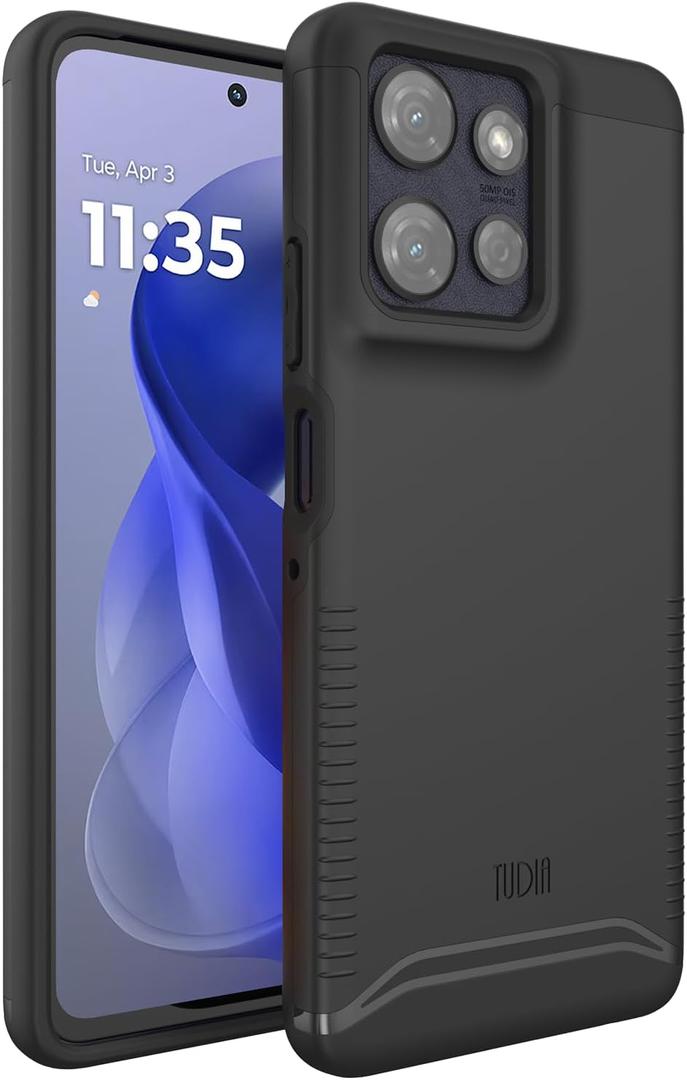 TUDIA Merge [Military Grade] for Motorola Moto G Power 2025/2026 Case 5G - [Drop Tested] Dual Layer Shockproof Slim Rugged Grip Heavy Duty Phone Cases Cover - Black