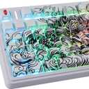 Tsungup PBT Keycaps, 138 Keys Custom Cool Dragon Pattern Side Printed Keycaps, Cherry Profile Key Caps Keyboard Keycap Set for 60% 65% 75% 80% 100% MX Switches Mechanical Keyboard(White)