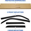 Window Visors Rain Guards for 2010-2024 Toyota 4Runner, Out-Channel Window Vent Wind Deflectors Visors Shades for 10-24 4 Runner