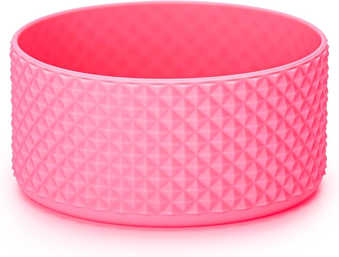 Protective Silicone Boot for 32 40oz Hydroflask Water Bottles, Anti-Slip Protective Sleeve Bottom for 64oz Hydro Flask Water Bottles (Rose Pink)