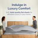 Queen Size Flat Sheet - Hotel Quality Top Flat Bed Sheet Only - Ultra-Soft, Breathable & Cooling - Fade & Wrinkle Free - Easy-Care, Stain & Shrink Resistant Bedding - Easy-Fit & Oeko-Tex - Steel Blue