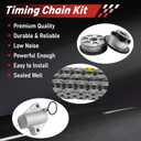 Timing Chain Kit with VVT Camshaft Sprocket for Hyundai Elantra 2017-2020, Kona 2018-2021, Veloster 2019-2021,for Kia Forte 2017-2022 2.0L 243502E700 243702E020 Intake & Exhaust Sprocket