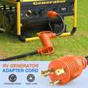 Nilight RV Generator Adapter Cord 30 Amp to 30 Amp 3 Prong Pure Copper Heavy Duty Twist Lock Male Plug 10 Gauge Wire L5-30P to TT-30R 30M/30F for RV Camper Caravan Van Trailer