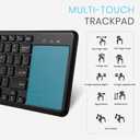 Perixx PERIBOARD-716 Wireless Keyboard with Touchpad, Support Multiple Devices Connection with TV, Tablet and Smartphone, X Type Scissor Keys, Black, US English Layout