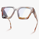 livho Oversized 99% Blue Light Glasses for Woman - Rectangle Fashion Glasses for Computer, Chic Preppy Frame - Anti Eyestrain