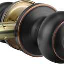 Haidms Oil Rubbed Bronze Door Knobs Interior, Privacy Door Lock Knob for Bedroom, Classic Bronze Interior Door Knobs Round Bathroom Door Hardware(1 Pack)