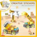 cossy Magnetic Blocks, 3D Building Construction Toys, Multi Shape Building Blocks Boys Toys Ages 3-5 5-7 8-10 with Magnetic Cars, STEM Kits, Learning & Education, Creative, Engineering Set, Truck