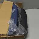 Thyle 2 Pcs Stadium Seats with Back Support, Folding Stadium Seats for Bleachers with 20 in Wide Cushion Waterproof Floor Chair 6 Reclining Positions Portable Recliner for Indoor Outdoor (Black, Blue)