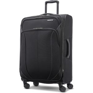 American Tourister 4 KIX 2.0 Expandable Softside Luggage with Spinner Wheels, 24 SPINNER, BLACK