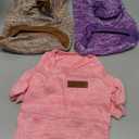 3 Pack Dog Sweaters for Small Dogs Girl Boy Winter Fleece Clothes Warm Soft Dog Sweatshirt Outfit for Dogs Cats Pet Apparel (M (Back: 13.7", Chest: 17.7", 10-14 lbs), Wine Red+Khaki)