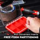 Geinxurn IPX4 Waterproof Small Storage Parts Organizer, Small Parts Case with Removable Dividers, Screwdriver Bit Set Box(2 Boxes)