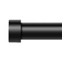 VOIIY Curtain Rods for Windows 66 to 120 Inch(5.5-10 Feet),Black 1'' Diameter Drapery Rods with End Cap Style Design,Modern Adjustable Heavy Duty Curtain Rod,Size:36''-120''