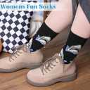 Chalier 5 Pairs Womens Fun Famous Painting Patterned Art Socks Cotton, Printed Cool Novelty Funny Socks for Women, L-oil Painting Multicolor 12 (5 Pairs)