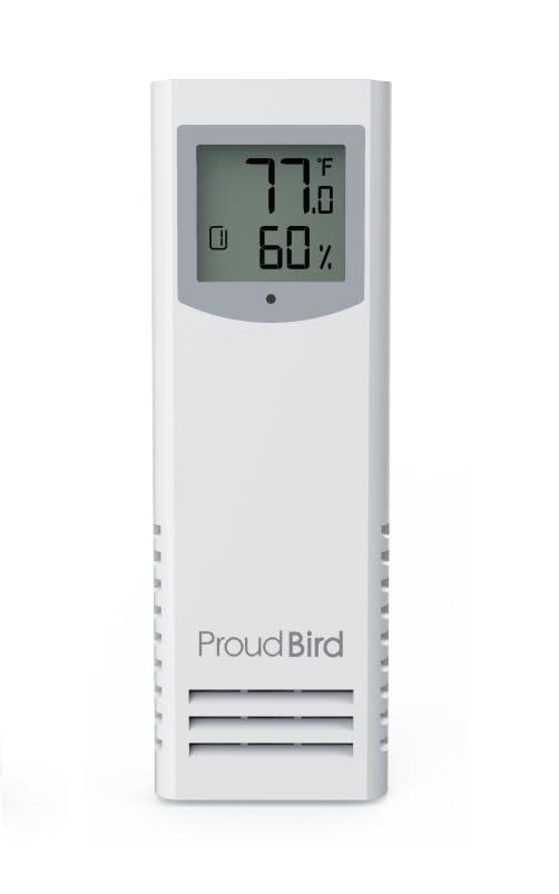 Wireless Indoor Outdoor Temperature and Humidity Sensor for Proud Bird Weather Station, Accurate, Wide Temperature & Humidity Gauge Transmission Range (328ft Range), Battery Powered