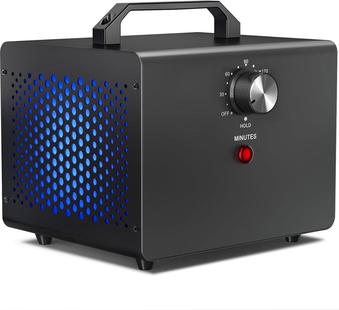 Ozone Generator 80,000mg, Ozone Odor Eliminator, Ozone Machine Odor Removal, Ionizer Ozonator for Home/Car/Smoke/Pet Odor, Black