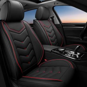 Car Seat Covers Fit for Ford transit-250 2000-2026, Stylish Sport Seat Covers, Waterproof Wear-Resistant Premium Nappa Leather Car Seat Cover.(2 Pcs Front/Black)