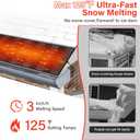 Heated Snow Melting Mats Outdoor,Anti-Slip Outdoor Winter Heated Mat for Walkways,3 in/h Speed Snow and Ice Melting Pads for Winter Backyards,Prevention Roof and Valley Ice Dam(10FTx13IN)