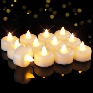 Raycare 12/24/50/100/150Pack Battery Operated Tea Lights Candles, Long Lasting Fake Candles, Flameless LED Tea Lights, Electric Candle for Table Centerpieces, Home Decor, Halloween, Christmas (White)