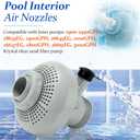 Pool Plunger Valve 12355 Large Inlet Air Nozzle Fits for Intex Above-Ground Pool Parts Replacement, On/Off Plunger Valve with Strainer also Compatible Frame Set & Ultra Frame Pool