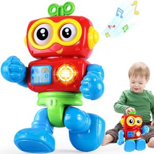 Toddler Robot Toys for 1 Year Old Boy 1st Birthday Gift Easter Basket Stuffers Baby Boy Toys One Year Old 1yr 12-18 Month Musical Light Up Learning Educational Interactive Airplane Travel