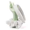 XYNAME Headband and Scrunchie Set for Women 2Pack Hair Ties for Girls Elastics Bands Ponytail Holder Hair Accessories White Dot