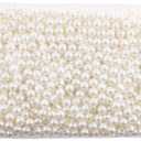 FM FM42 500g/1200pcs 10mm Pearls with 5mm Big Hole Ivory Simulated Pearl Beads for Crafts