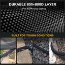 Lightweight Flat Garden Hose 100 FT, 3/4" GHT Flexible Water Hose with Spray Nozzle, Durable 800D Fabric, Kink Free Design, Portable Garden Hose for Lawn, Yard, Car Wash