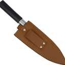 Qchengsan Cowhide Leather Knife Sheath, 8 Inch Chef Knife Guard, Heavy Duty Universal Knife Cover or Sleeves, Chef Meat cleaver sheath with Belt Loop(8.2" Lx2.2 W)