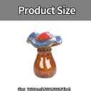 Mushroom Toilet Bolt Caps Porcelain Toilet Bolt Covers Decorative,Fun Toilet Screw Cover Caps,2Pcs Ceramic Mushroom Toilet Screw Caps,Toilet Bowl Bolt Covers for Bathroom Decor,Easy to install (D1)