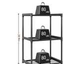 3-Tier Storage Shelves with Plastic Connectors – Metal Shelf Organizer for Pantry, Closet & Bathroom, Space-Saving Sturdy Shelving Unit Rack, Black, 17.3" x 12.8" x 28.9"