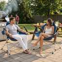 KingCamp Hammock Camping Chair, Swinging Portable Camp Chairs for Adults, 400lbs Heavy Duty Oversized Folding Rocking Chair with Adjustable Recline, Aluminum Alloy Frame for Outdoor Patio Beach Sport, 37.8 inches x 29.5 inches x 49.2 inches