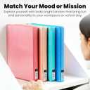 Yoobi 3 Ring Binders  0.5 Inch Binder with Round D Rings and 2 Pockets, Durable, PVC-Free Organizer with 120 Sheets Capacity, 4- Pack Colored Binders with Plastic Cover for Office Supplies (Multicolor)