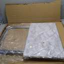 Garden 4 you Tv Trays, Folding Tray Table, Dinner Tray Table with No Assembly Required&Sturdy, Foldable Snack Eating Trays Table for Living Room, 15 x 18.9 x 26 in(White Marble,1PC)