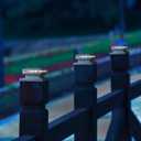 MAGGIFT 6 Pack Post Lights, Outdoor Cap for Fence Deck Patio, Solar Powered, Warm White High Brightness SMD LED Decorative Lighting, Lamp Fits 4x4, 5x5 or 6x6 Wooden, White