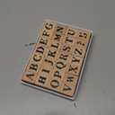 28-Piece Wooden Alphabet Stamps Set, 1 Inch Rubber Stamps, Retro Capital Letter Stamps Seal Series for Crafting, DIY Projects, Card Making, Scrapbook (Letter Stamps)