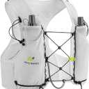 N NEVO RHINO Running Hydration Vest with 2 TPU 250ml Soft Flasks Lightweight Water Vest for Women Men, Adjustable Chest Straps, Hydration Backpack for Shorter Runs Medium Size