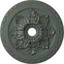 Ekena Millwork CM23BOCBC Bordeaux Deluxe Ceiling Medallion, 23 5/8 OD x 3" ID x 2" P, Cloud Burst Crackle