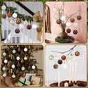3 x 12 Pcs Brown Christmas Ball Ornaments 2.36 Matte Shiny Plastic Vintage Christmas Tree Ornaments Matte Decorative Shatterproof Ball Xmas Tree Decoration with Hanging Loop for Home Party