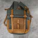 Contrast color canvas travel backpack computer school bag large capacity outdoor women's backpack men's bag backpack (A One Size) (C One Size),C-One Size