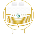 Big 7.2ft Gold Metal Round Balloon Arch kit Decoration, Round Arch Backdrop Stand Kit, for Birthday Party, Wedding Decoration, Baby Shower Party, Graduation Decoration Background