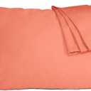 Pillow Cases, Standard Queen Size Cotton Percale Weave Pillowcases, Pre-Shrunk Breathable and Hypoallergenic Pillowcases, Set of 2 (2 Piece Standard/Queen 20 Inch x 30 Inch, Coral)