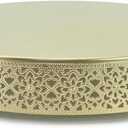Cake Stand, Metal Round Cupcake Dessert Stand Cake Display Holder Cookies Fruit Serving Tray Decor for Wedding Party Birthday Baby Showers Anniversary (14in, Gold)